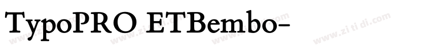TypoPRO ETBembo字体转换